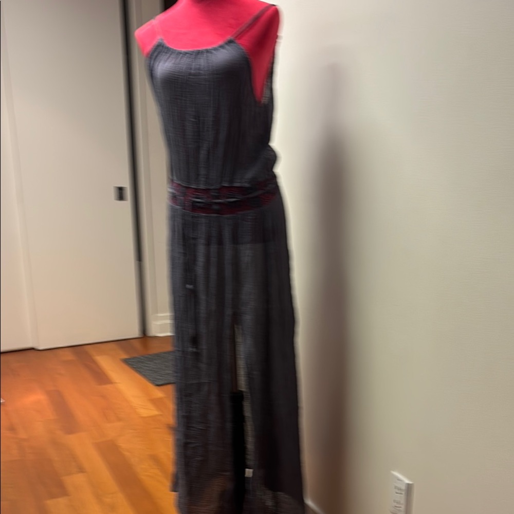 Elegant dark grey  Sleeveless Maxi Dress